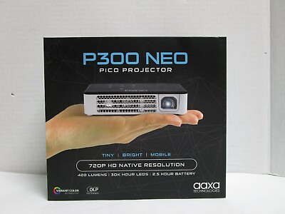 #ad AAXA P300 NEO 720p HD Pico Projector 420 LED Lumens 150 Min Battery USB HDMI $249.99
