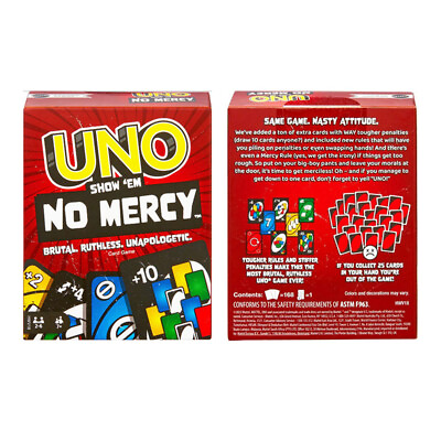 #ad Mattel Uno Show #x27;Em No Mercy Family Party Card Game $6.50