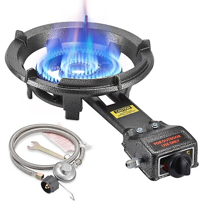 #ad 80000BTU Outdoor Propane Burner Stove Camping Gas Stove For Outdoor Cooking $86.40