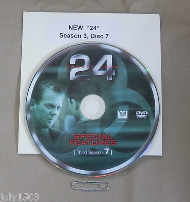 #ad 1 NEW 24 Season 3 Disc 7 Special Features Replacement DVD Single Disc $8.90