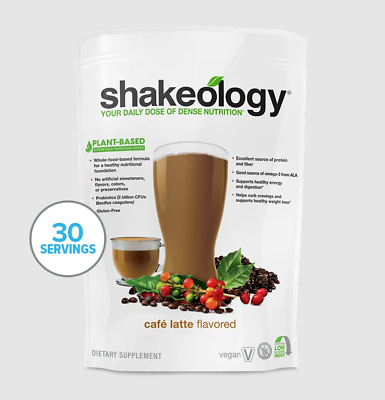#ad SALE Shakeology Café Latte Plant Based Vegan Dietary Supplement 30 Servings Bag $97.99