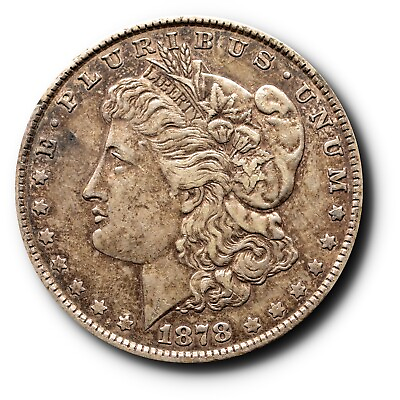 #ad 1878 7 TF Reverse of 1879 Morgan Silver Dollar EF Extra Fine XF $49.00