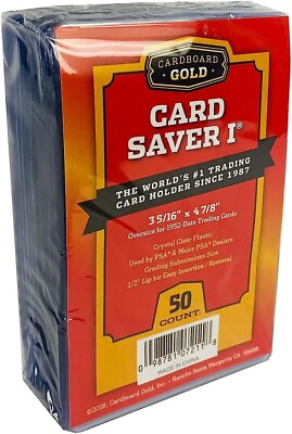 #ad 50 Ct Card Saver I CS 1 Cardboard Gold PSA Graded Semi Rigid Holders Brand New $9.29