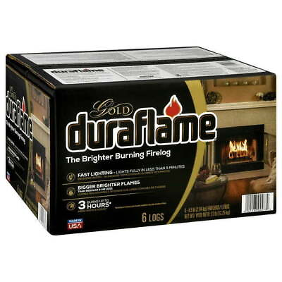 #ad Duraflame Gold Ultra Premium 4.5lb Firelogs 6 Pack Case 3 Hour Burn $24.73