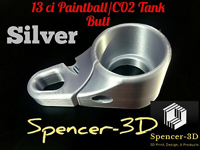 #ad 13ci Buttplate Silver Paintball CO2 $15.99