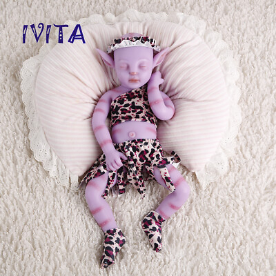 #ad IVITA 17inch Handmade Floppy Pink Silicone Avatar Girl Vivid Silicone Doll Gifts $119.20