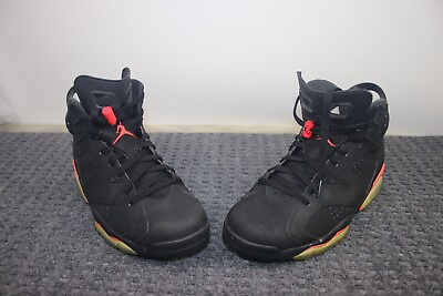#ad Nike Air Jordan 6 Retro VI Size 12 Infrared 384664 023 Black Lace Up No Box $99.95