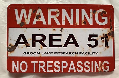 #ad Warning Area 51 MAGNET Groom Lake Alien UFO Nevada No Trespassing Roswell fridge $9.99