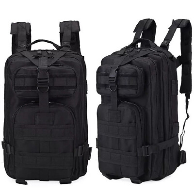 #ad 30L Outdoor Military Tactical Backpack Rucksack Camping Hiking Travel Bag Black $18.98