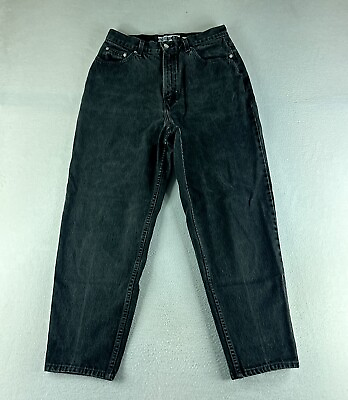 #ad Vintage Gap Women Jeans Black Tag Size 12 30x27 High Rise Ankle Reverse Fit $24.78