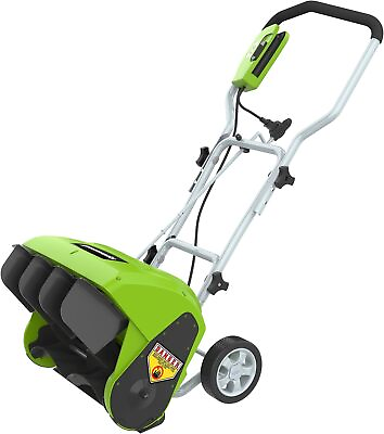 #ad Greenworks 10 Amp 16 Inch Corded Electric Snow Blower 26022 Green $171.85
