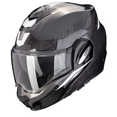 #ad Scorpion Exo Tech Evo Carbon Rover Black White Modular Helmet New Fast Shi... $422.46