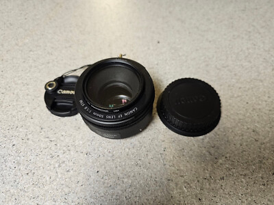#ad Canon EF 50mm f 1.8 STM Lens W BOTH Lens Cap TESTED $79.90