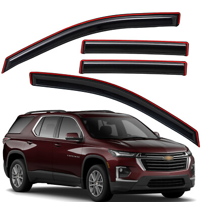 #ad In Channel Window Visor Vent Shade Rain Guards for 2018 2023 Chevrolet Traverse $41.99