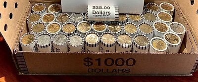 #ad 💰 1 ROLL of Unsearched $1 Coins 25 Coins $25 FV Golden Native Susan Innov $23.85