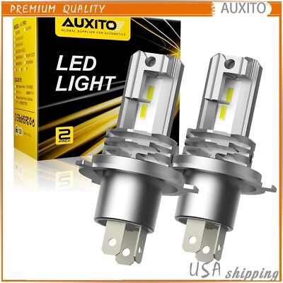 #ad AUXITO 2x H4 9003 Headlights LED High Low Bulbs Beam Conversion Kit 200W 40000LM $7.59