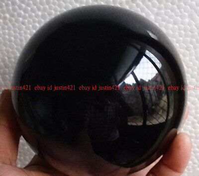 #ad Asian Rare Natural Quartz Black Magic Crystal Healing Ball Sphere 60mmStand $17.09