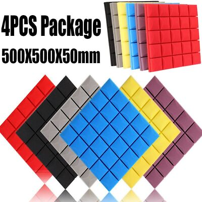 #ad 4pcs Acoustic Foam Panel Soundproofing Studio Noise Sound absorbing Insulation $40.79