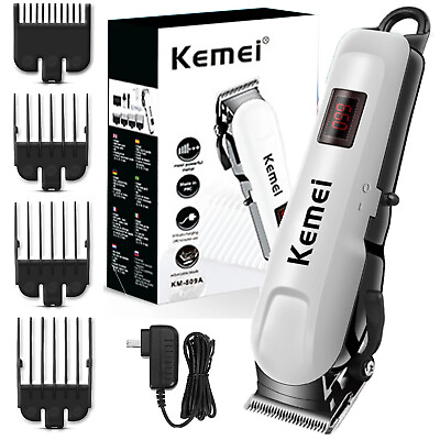 #ad US Kemei Electric Hair Clippers Hair Cutting Cordless Trimmer Rechargeable 809A $22.49