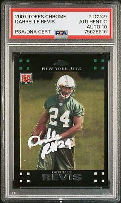 #ad Darrelle Revis 2007 Topps Chrome Signed Rookie Card #TC249 Auto Graded PSA 10 B $299.00