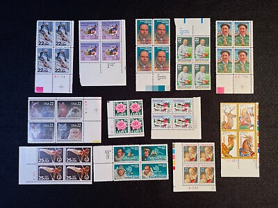 #ad PARTIAL US Stamps 1988 Commemorative Year Set with MNH Plate Blocks $8.00