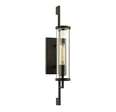 #ad Troy Lighting Outdoor Park Slope 1 Light Wall Sconce 26” Forged Iron B6461 FOR $139.30