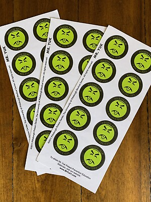#ad #ad Mr. Yuk Stickers 30 Stickers 3 Sheets Poison Prevent Yuck Retro 80’s 90’s $3.95