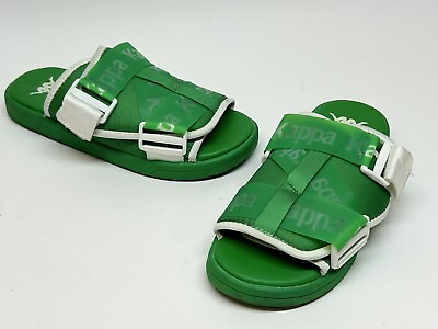 #ad Kappa Mitel Mens Green White Sandals Slides Adjustable Comfort Sports Adult $49.98