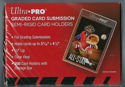#ad 200 Ultra Pro Graded Card Submission Semi Rigid 1 2quot; Lip Tall Sleeves $24.99