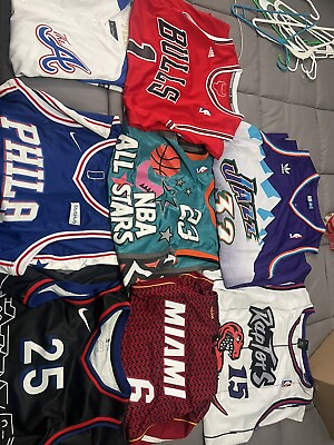 #ad Lot Of Mixed Sports Jerseys Size S XXL Basketball And Baseball 8 In Total $260.00