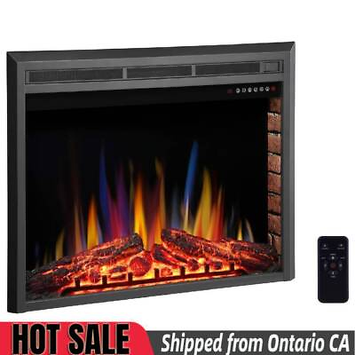 #ad 39quot; Electric Fireplace Insert Recessed Electric Stove Heater from Ontario CA $300.99