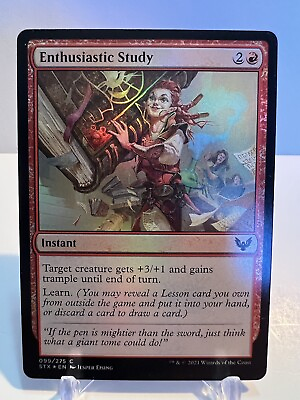 #ad Strixhaven: Enthusiastic Study 099 Foil Magic The Gathering NM $2.75