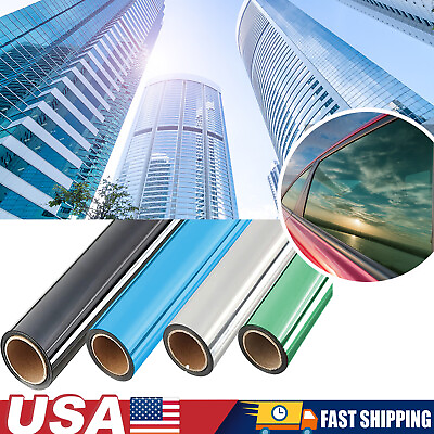 #ad Uncut Roll Mirror Window Film UV Reflective Privacy Tint Foil Car Home Office US $9.95