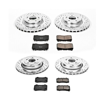 #ad Powerstop K6167 4 Wheel Set Brake Discs And Pad Kit Front amp; Rear for Hyundai $663.53