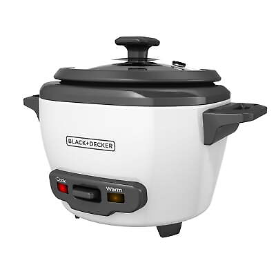 #ad 3 Cup Electric Rice Cooker with Keep Warm Function White RC503 $17.99