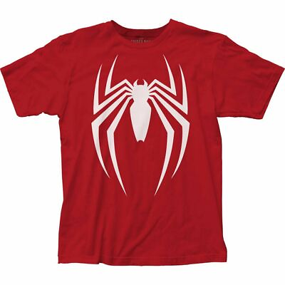 #ad Spider Man Video Game Logo T Shirt Mens Licensed Marvel Superhero Avengers Red $17.49
