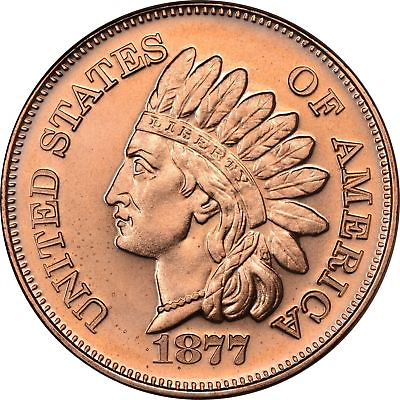 #ad 1 oz Copper Round 1877 Indian Head Cent $2.75