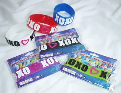 #ad 1 pc XO XO 1quot; Jumbo Silicone Wrist Band Bracelet 🎁 Great Gift 4 your Special 1 $6.99