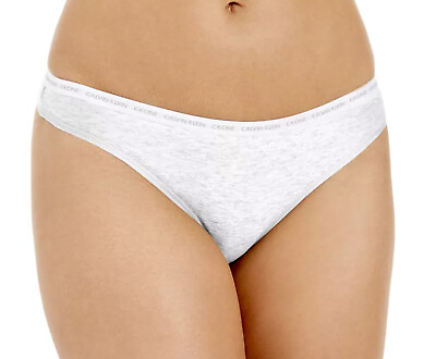 #ad CALVIN KLEIN CK One Cotton Snow Grey Heather Bikini Panty Womens XS S 5 M 6 L XL $10.42
