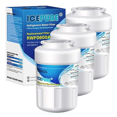 Fit for GE SmartWater MWF MWFP HDX FMG 1 RWF0600A PUREPLUS Water Filter 3Pack $26.59