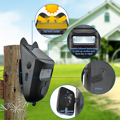 #ad Solar Wireless Driveway Alarm Door Sensor Infrared Sensor Door Alarm W Digita MG $23.01