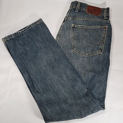 #ad Jeans Leg Straight Tommy Hilfiger Denim Trousers Blue Mens 34x32” $15.97