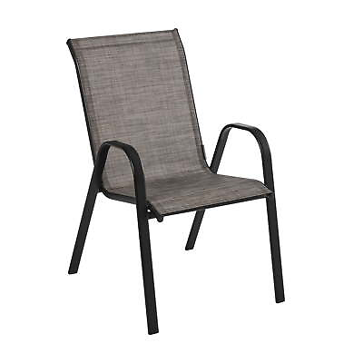 #ad Mainstays Heritage Grey Steel Stacking Chair Single Pack Space Saving Design $23.72