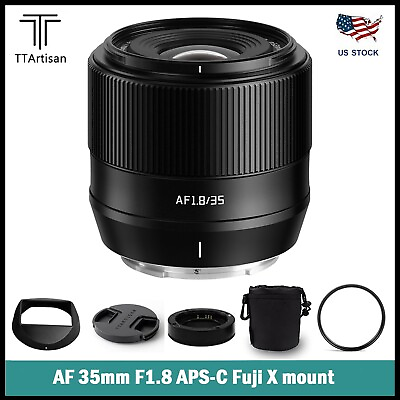 #ad TTArtisan 35mm F1.8 APS C Auto Focus Lens for Fuji X Mount X M1 X H1 X PRO3 X T4 $137.08