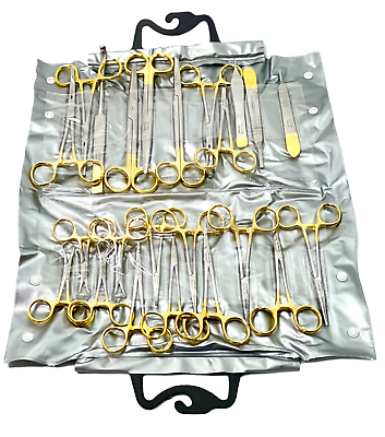 #ad 82 PCS GENERAL SURGERY SPAY PACK SURGICAL DENTAL INSTRUMENTS GERMAN STAINLESS $68.99