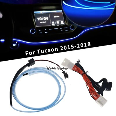 LED Trim Car Atmosphere Decor Light Strip 12V Blue For Hyundai Tucson 2015 2018 $18.05