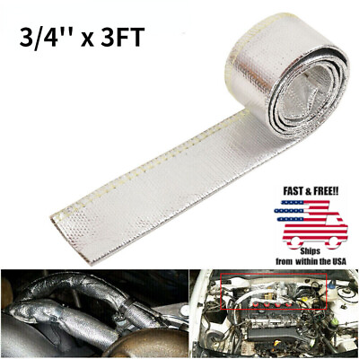 #ad Metallic Heat Shield Sleeve Insulated Wire Hose Cover Wrap Loom Tube 3 4quot; 3 Ft $6.91