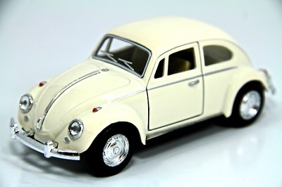 #ad 5quot; Kinsmart 1967 VW Volkswagen Beetle Diecast Model Toy Car 1:32 Pastel White $8.98
