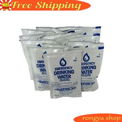 #ad Camping 125ml Emergency Disaster Or Survival Water Pouch 18 Pack Hiking Portable $20.43
