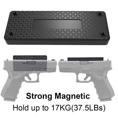 #ad 1 3 PCS Gun Magnet Mount Magnetic Holder Holster Concealed Pistol Car Desk Bed $24.99